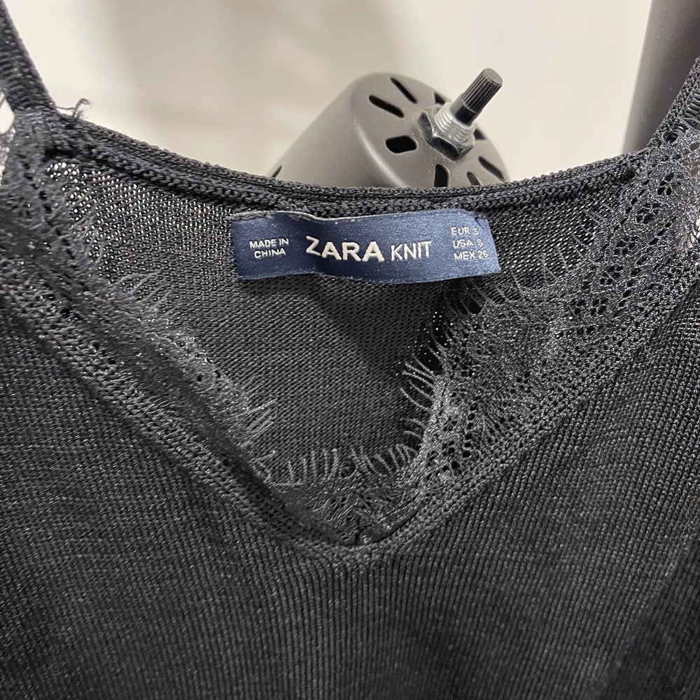 Zara Black Knit Body Dress